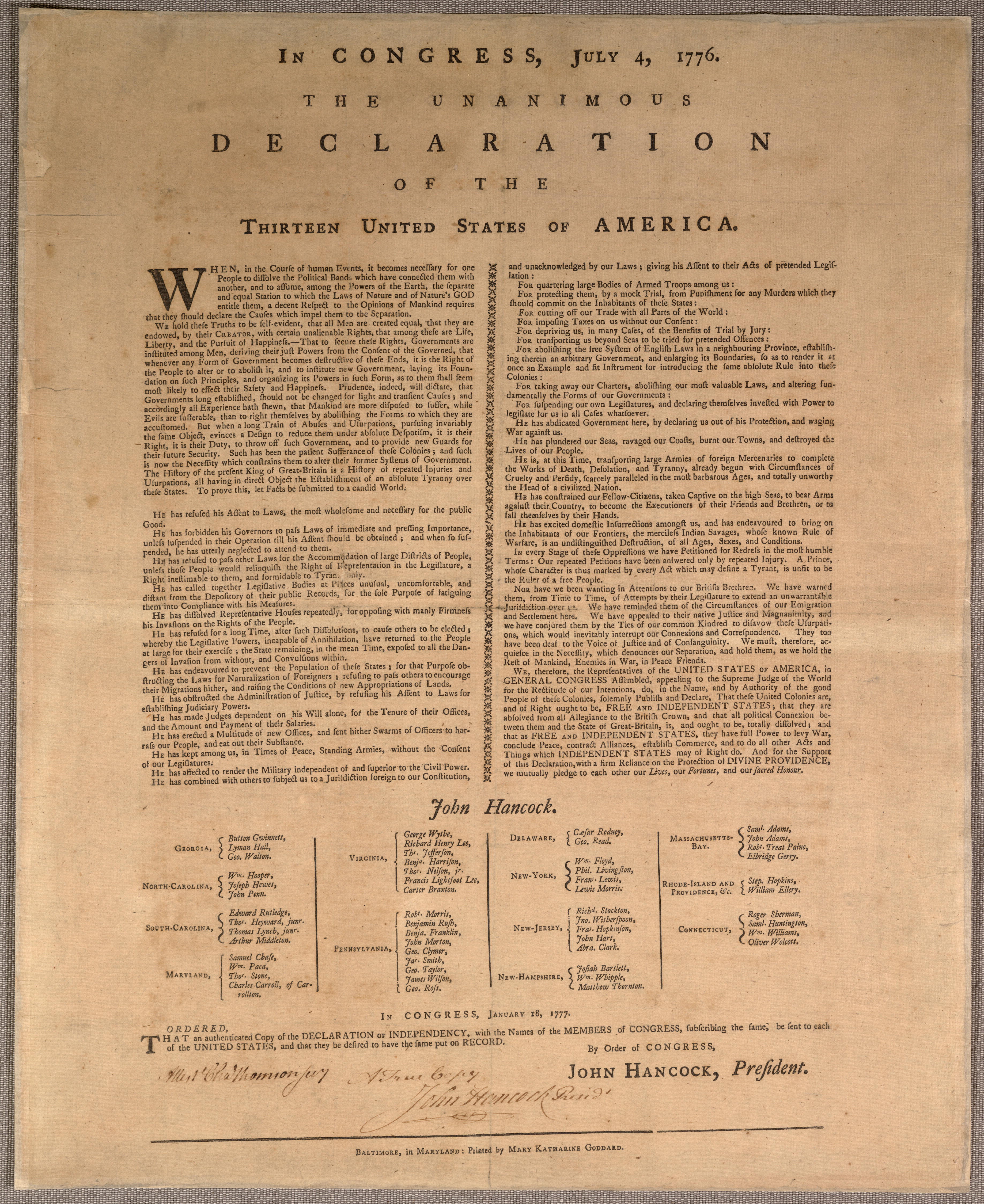 Declaration of Independence Image