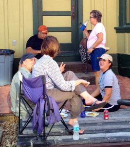 Meeting new folks at National Night Out in 2013.