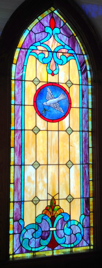 Window art in the sanctuary.