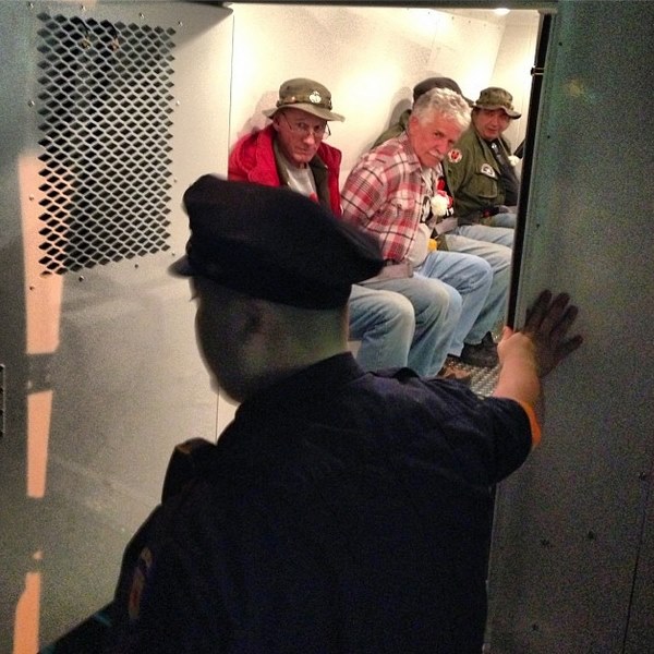 Vietnam Veterans being arrested in New York on October 7